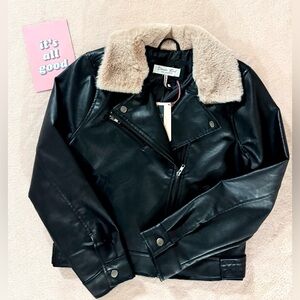 Denim Blvd— Faux Leather Moto Jacket 💕